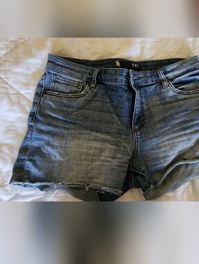 Kut from the Kloth Distressed Blue Denim Shorts